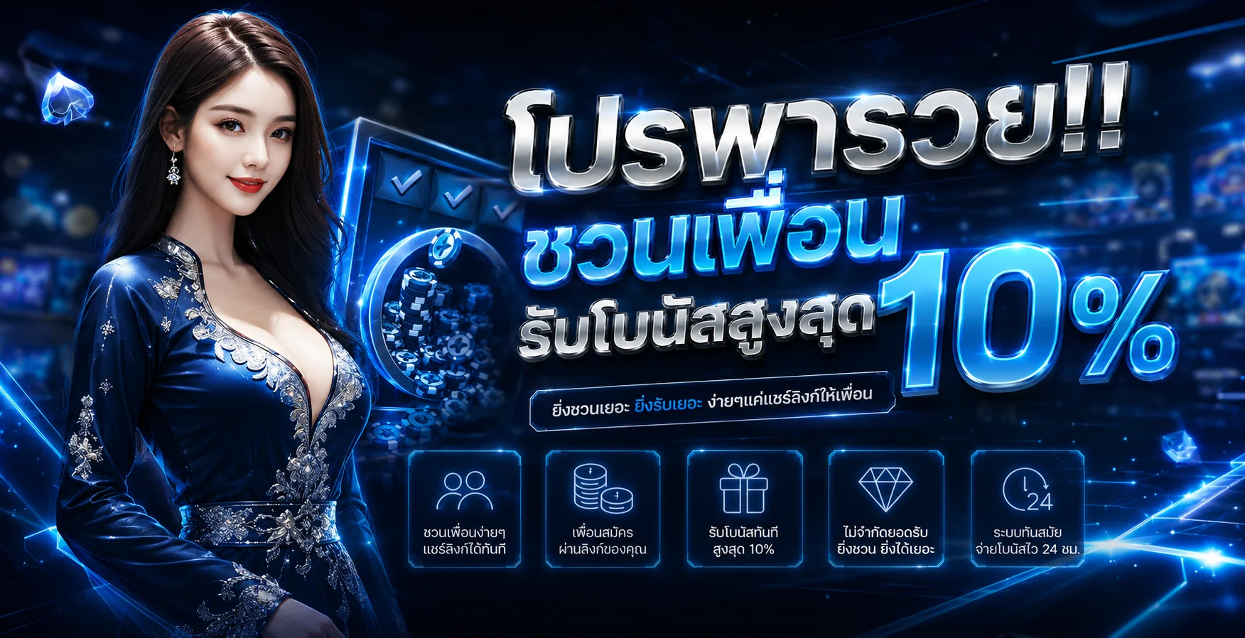 โปรโมชั่นสมาชิกใหม่ UFATH69 รับโบนัส 100 เปอร์เซ็นต์